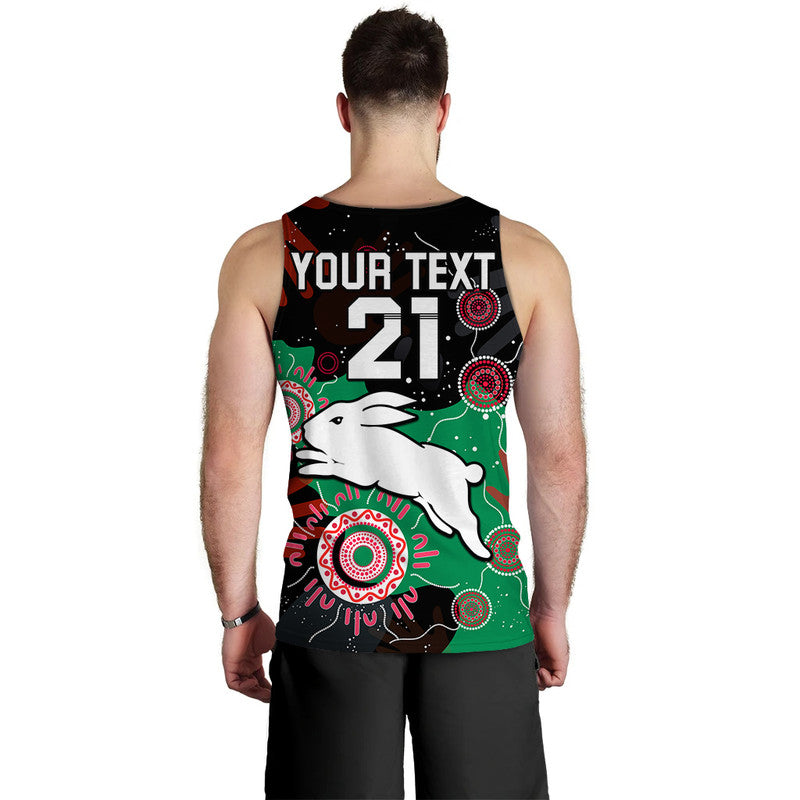 (Custom Personalised) Rabbitohs Rugby NAIDOC 2023 Men Tank Top Torres Strait Aboriginal - Vibe Hoodie Shop