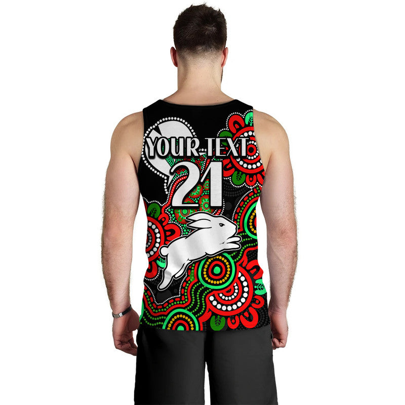 (Custom Personalised) Rabbitohs Rugby Men Tank Top NAIDOC Torres Strait For Our Elders - Vibe Hoodie Shop