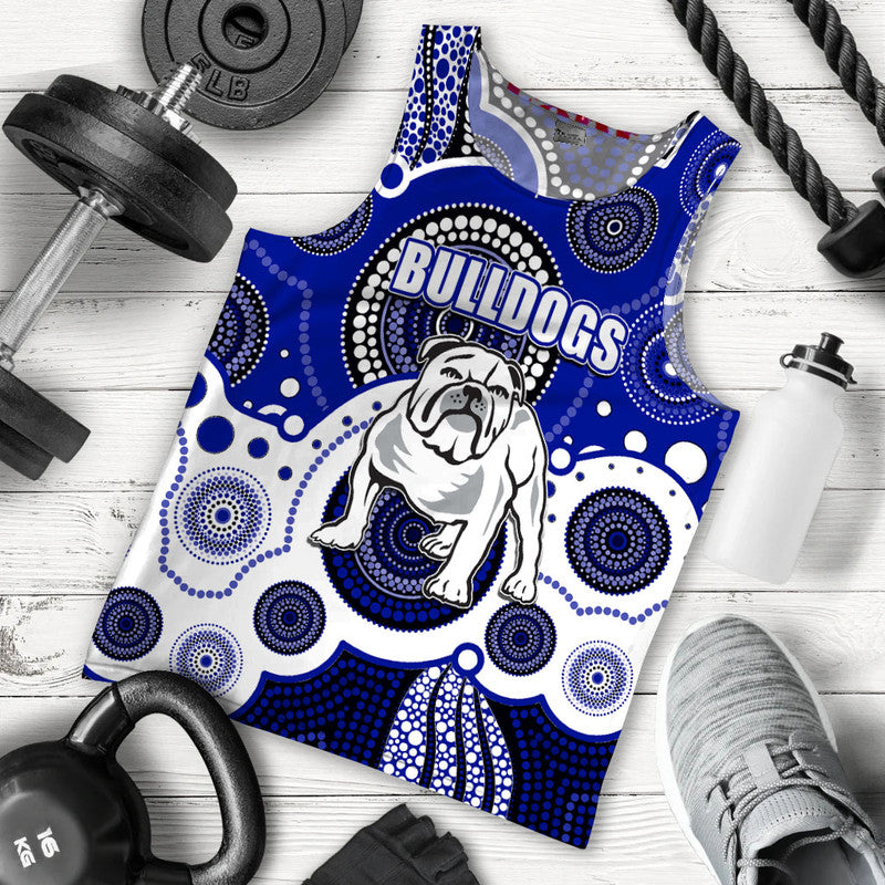 (Custom Personalised And Number) Canterbury Bulldogs Rugby Men Tank Top Aboriginal - Vibe Hoodie Shop