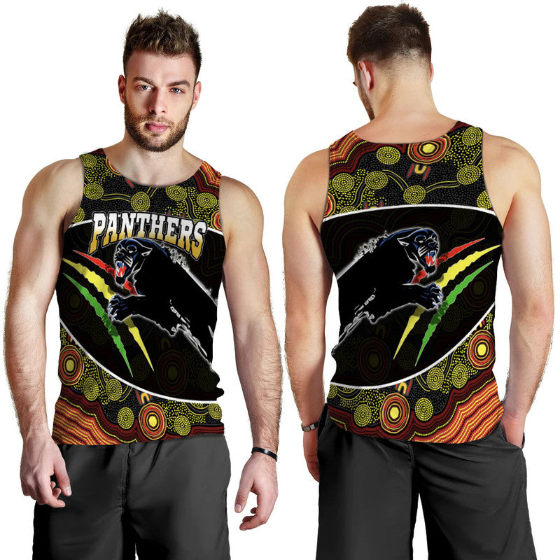Panthers Rugby Men Tank Top Aboriginal Basic Style - Vibe Hoodie Shop