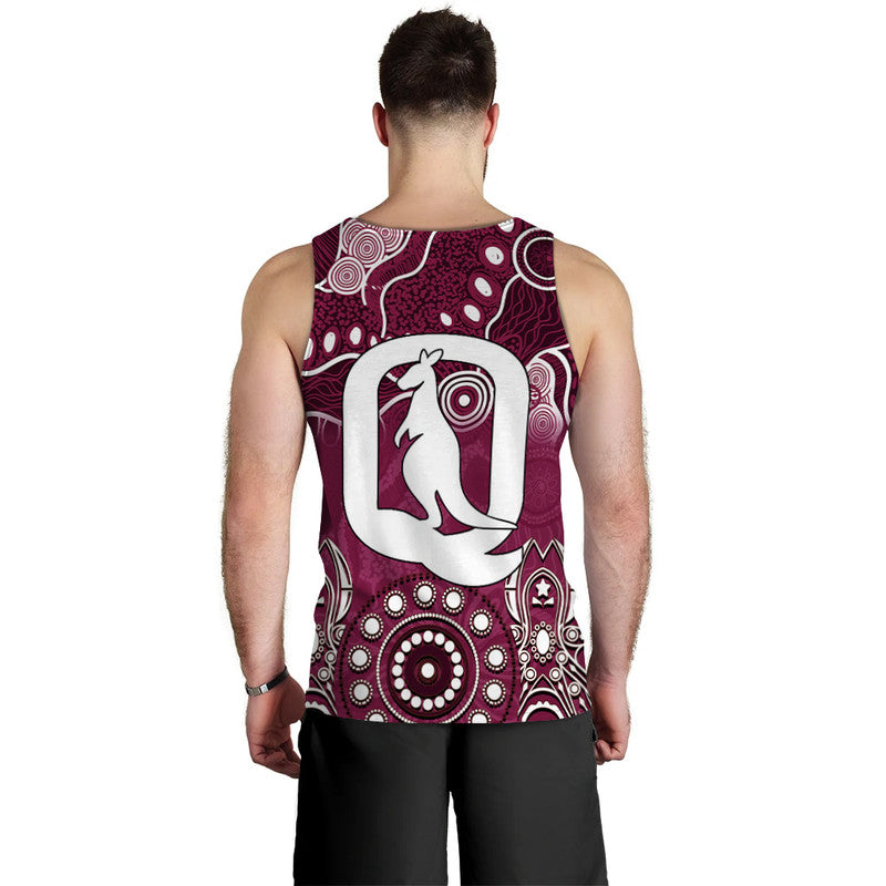 Queensland Maroons Men Tank Top Aboriginal - Vibe Hoodie Shop