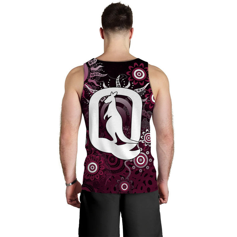 QLD Maroons Men Tank Top Aboriginal - Vibe Hoodie Shop