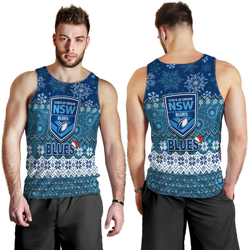 NSW Blues Chritmas 2022 Men Tank Top Rugby - Vibe Hoodie Shop