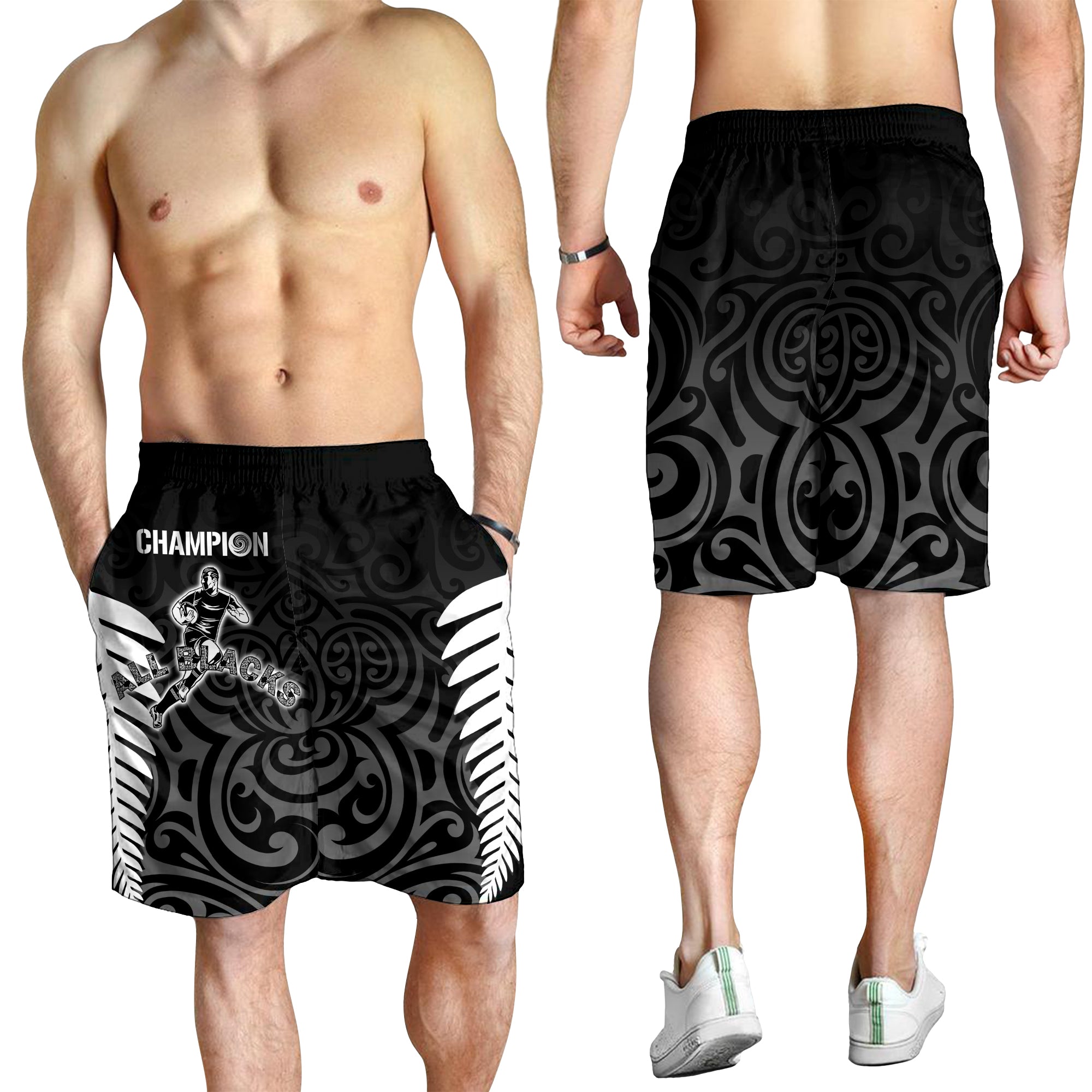 New Zealand Rugby Men Shorts All Black Champion - Vibe Hoodie Shop