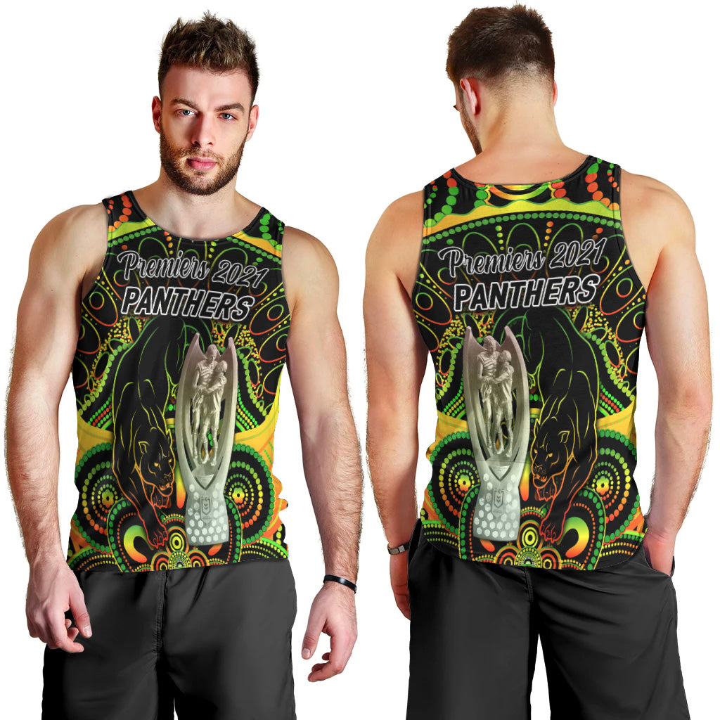 Penrith Panthers Men Tank Top 2021 Indigenous Premiers - Trophy - Vibe Hoodie Shop
