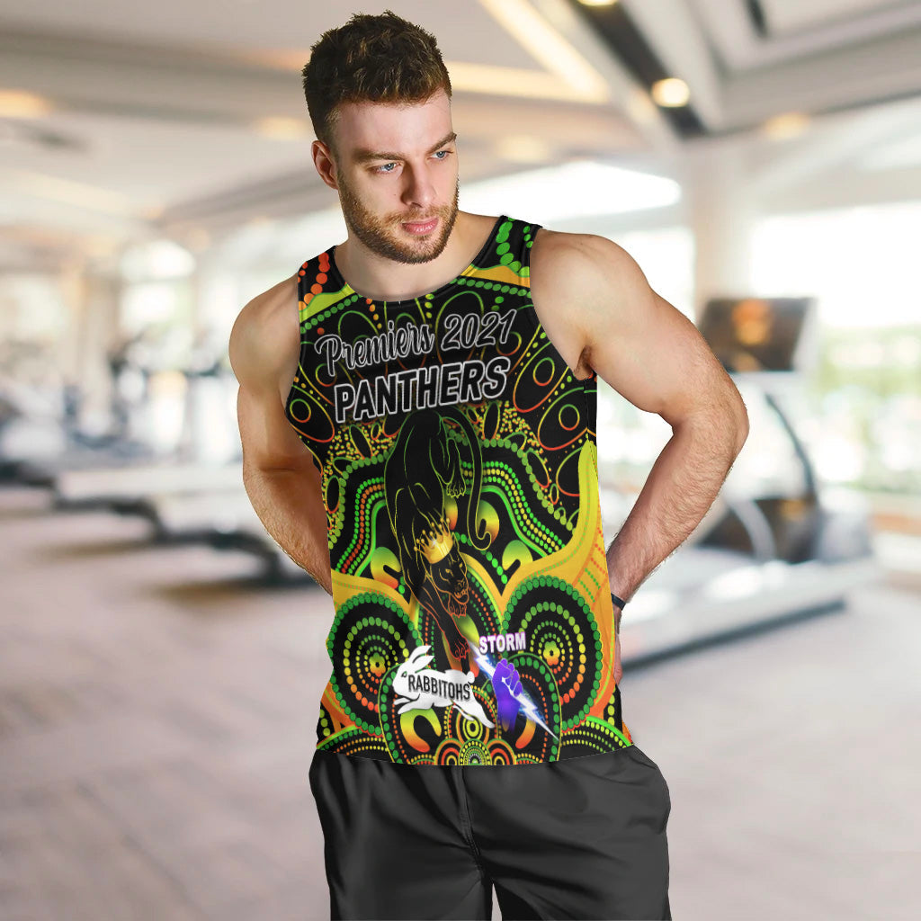 Penrith Panthers Men Tank Top 2021 Indigenous Premiers - The King - Vibe Hoodie Shop