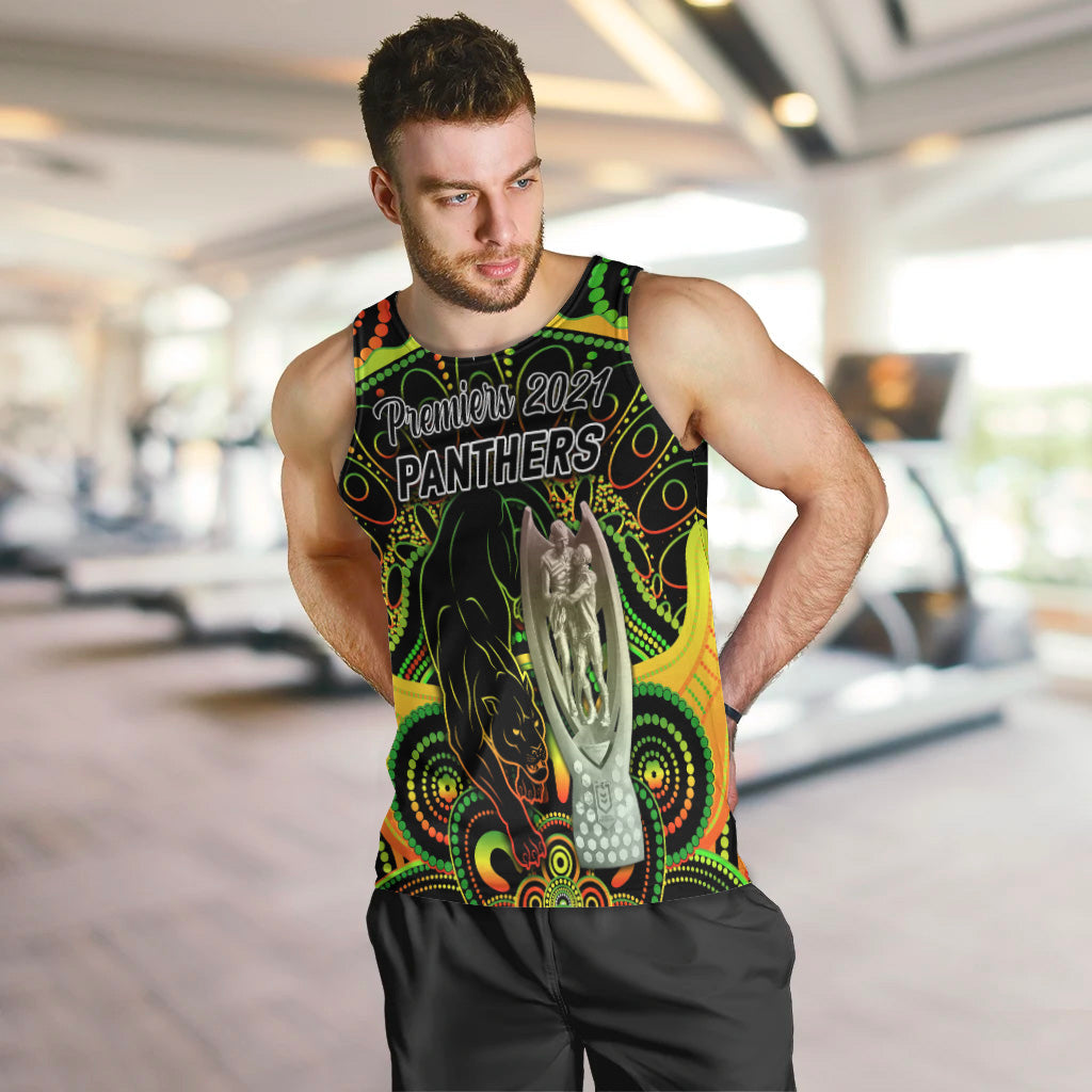 Penrith Panthers Men Tank Top 2021 Indigenous Premiers - Trophy - Vibe Hoodie Shop