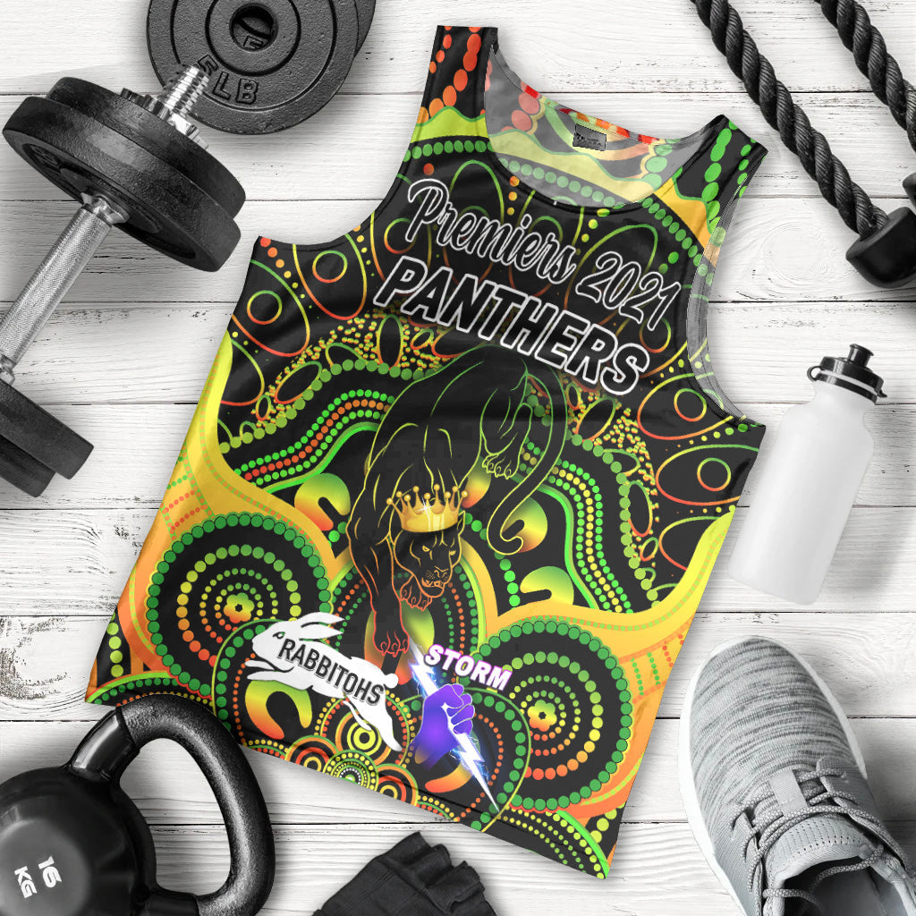 Penrith Panthers Men Tank Top 2021 Indigenous Premiers - The King - Vibe Hoodie Shop
