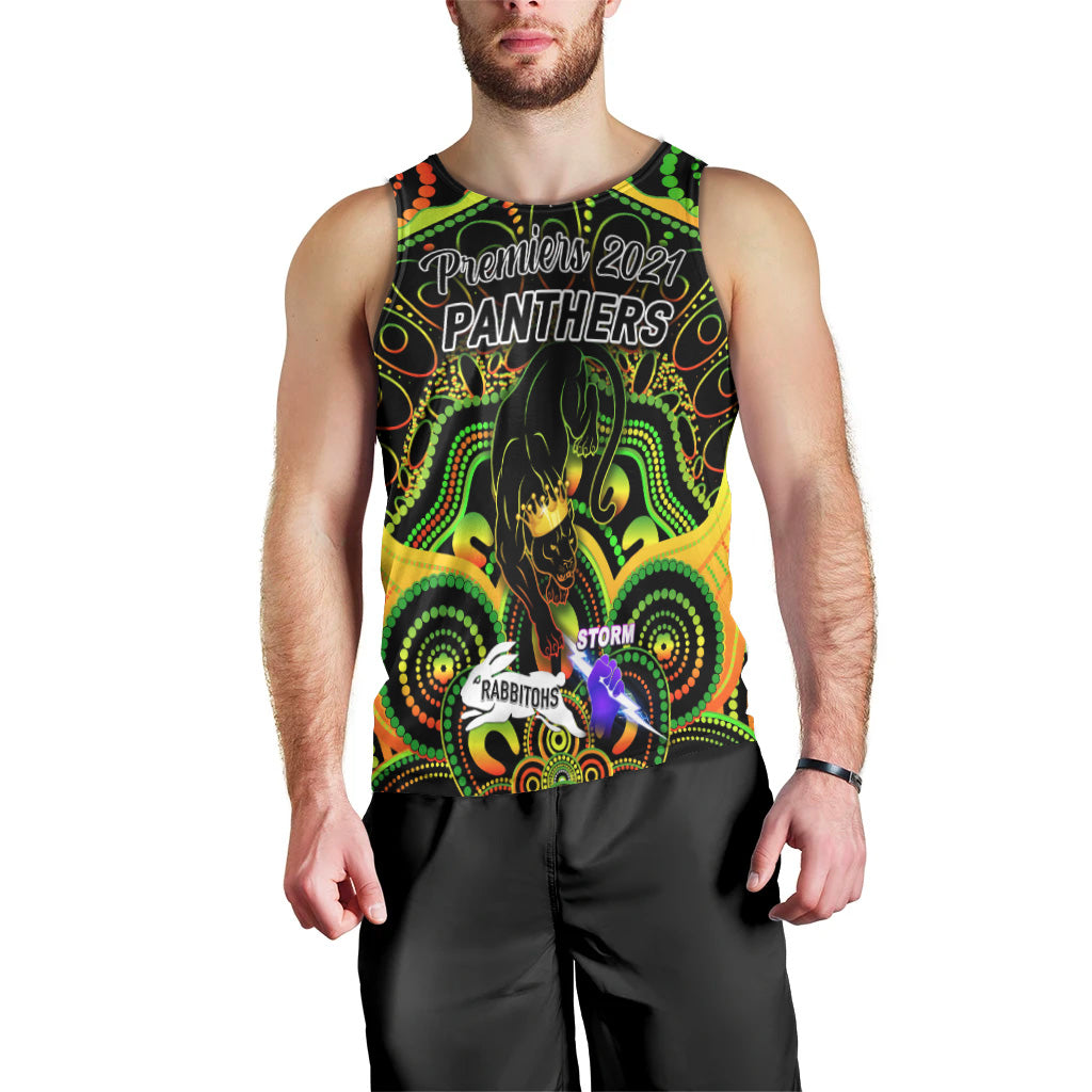 Penrith Panthers Men Tank Top 2021 Indigenous Premiers - The King - Vibe Hoodie Shop