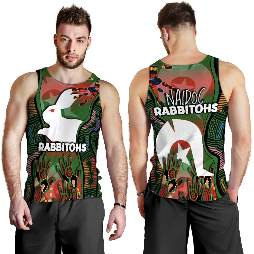 NAIDOC Rabbitohs Men Tank Top Torres Strait Islanders - Vibe Hoodie Shop