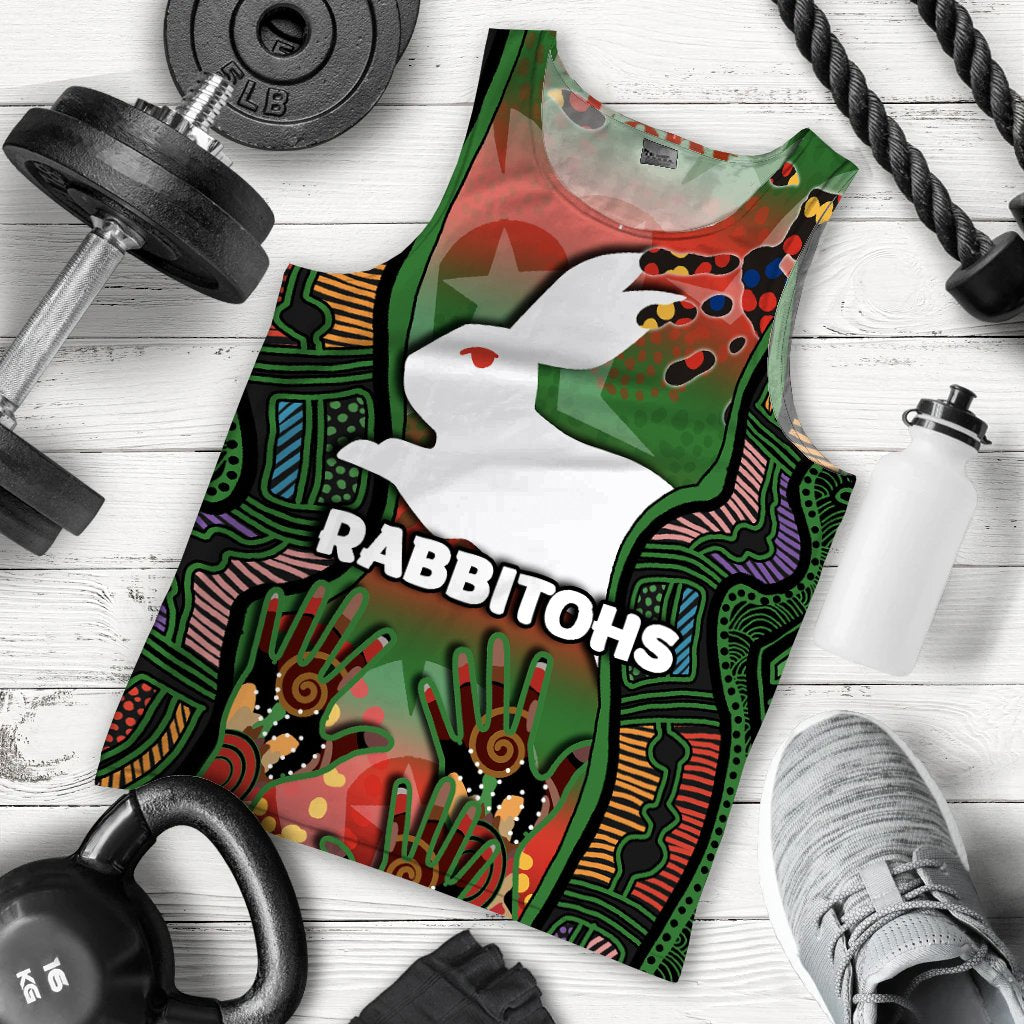 NAIDOC Rabbitohs Men Tank Top Torres Strait Islanders - Vibe Hoodie Shop