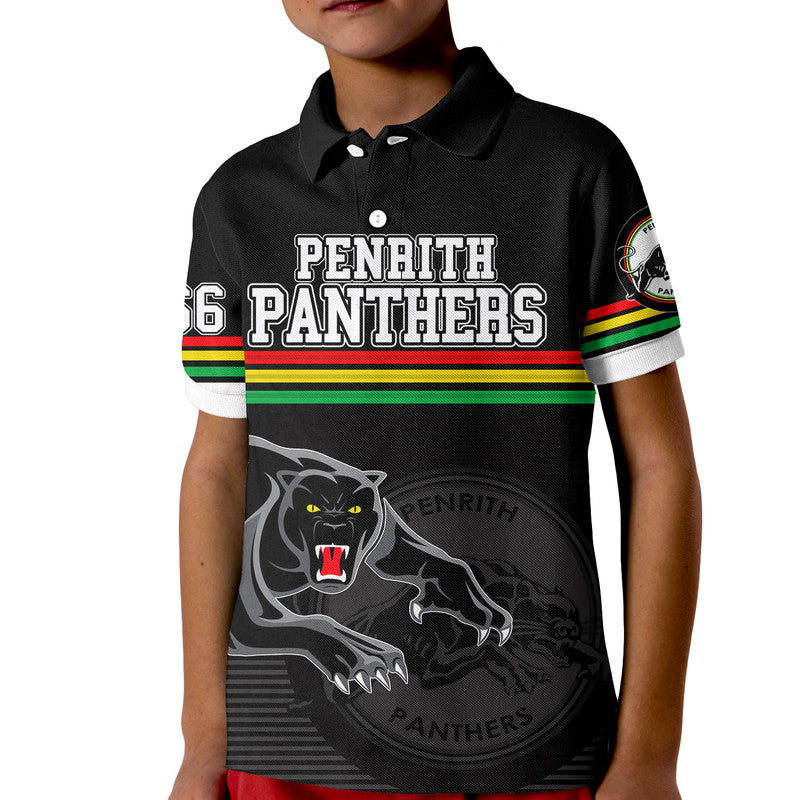 (Custom Personalised) Penrith Panthers Retro 1966 Polo Shirt Black - Vibe Hoodie Shop