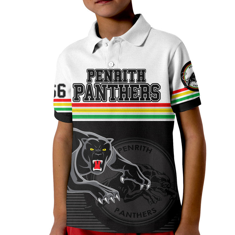 (Custom Personalised) Penrith Panthers Retro 1966 Polo Shirt White - Vibe Hoodie Shop