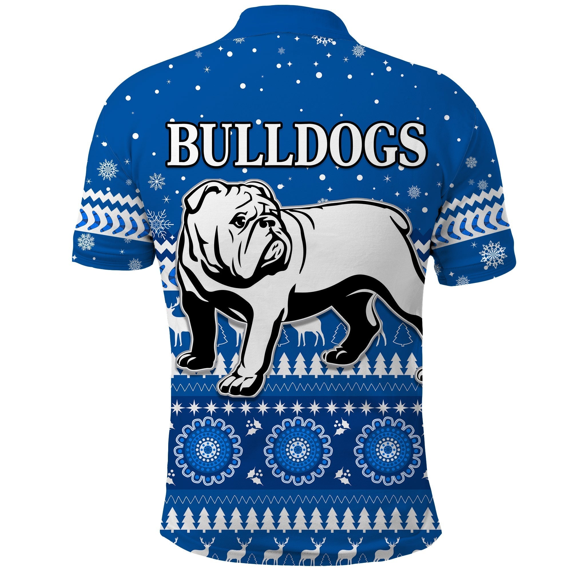 Bulldogs Polo Shirt Christmas Canterbury Bankstown - Vibe Hoodie Shop