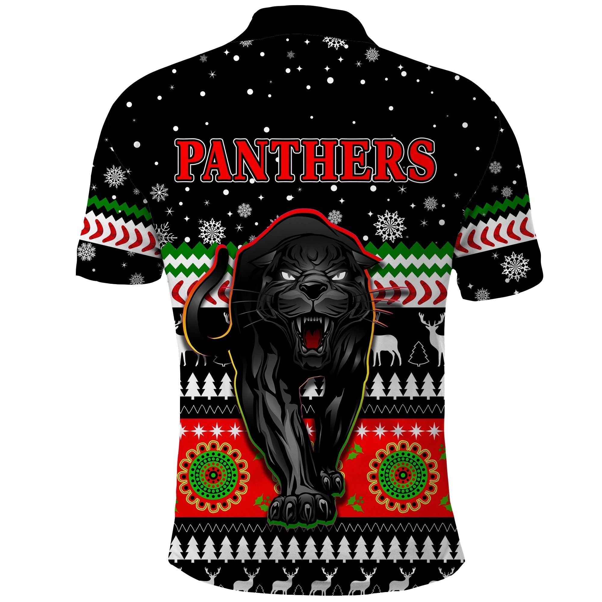 Panthers Polo Shirt Penrith Christmas The Riff - Vibe Hoodie Shop
