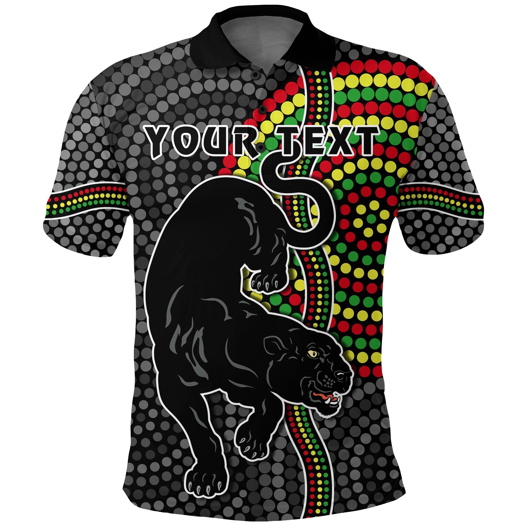 (Custom Personalised) Panthers Polo Shirt Simple Wild Indigenous - Vibe Hoodie Shop