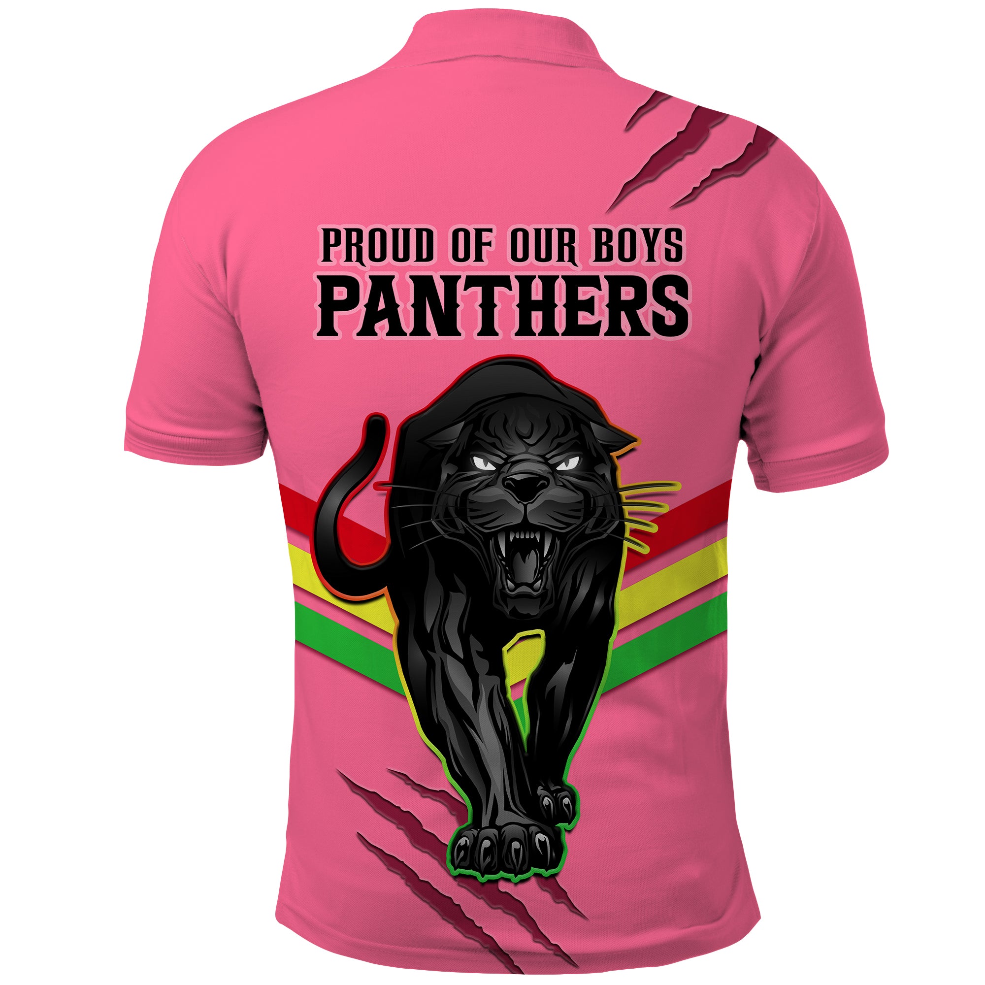 Panthers Rugby Polo Shirt Premiers 2023 Proud Pink - Vibe Hoodie Shop