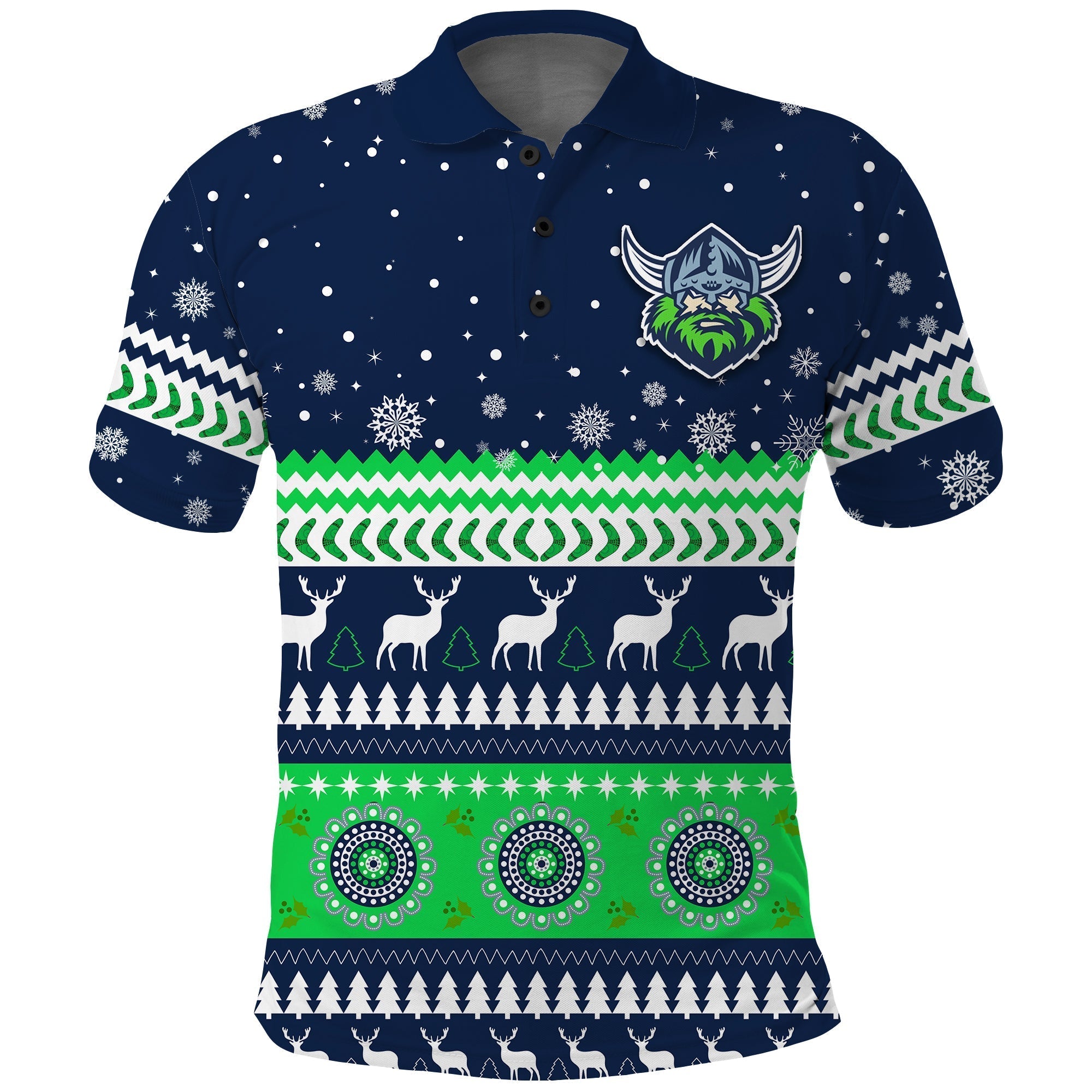 Raiders Polo Shirt Canberra Merry Christmas The Milk - Vibe Hoodie Shop