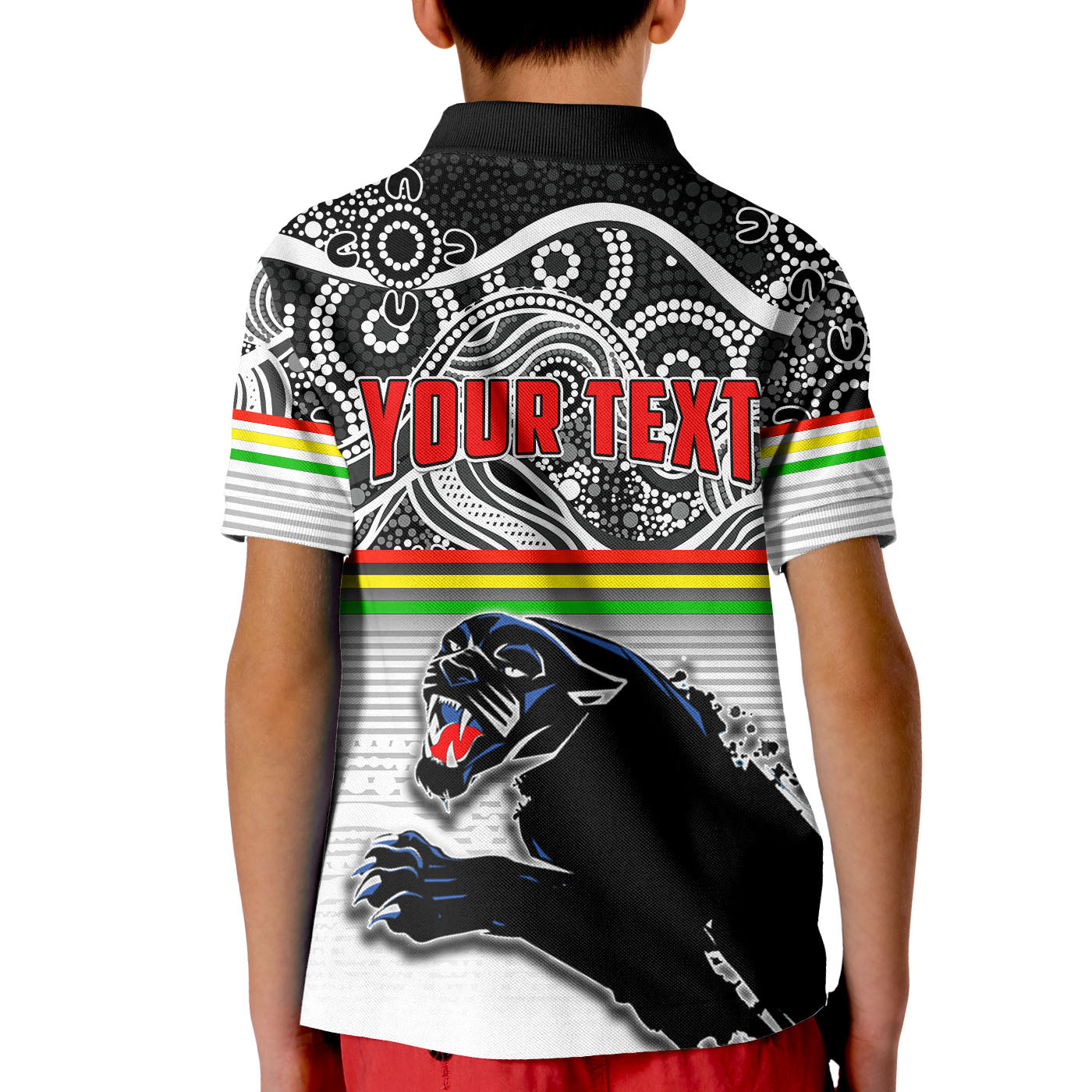 (Custom Personalised) Panthers Rugby Champions 2022 Indigenous Basic Style Polo Shirt KID - Vibe Hoodie Shop