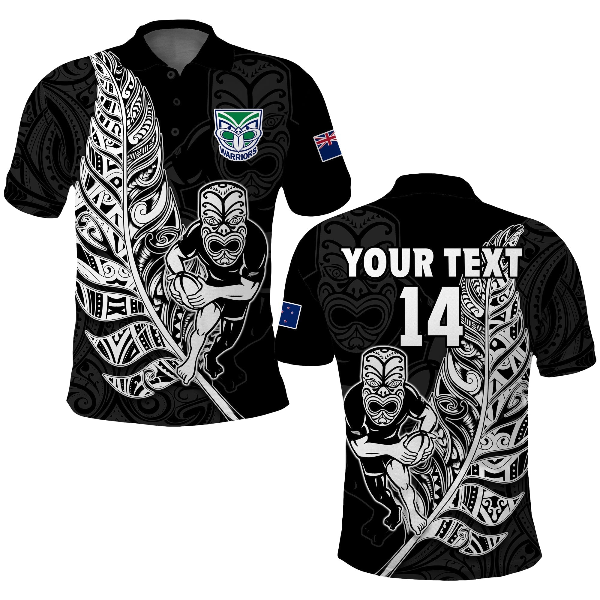 custom-text-and-number-new-zealand-tiki-rugby-polo-shirt-nz-warriors-fern-maori-style