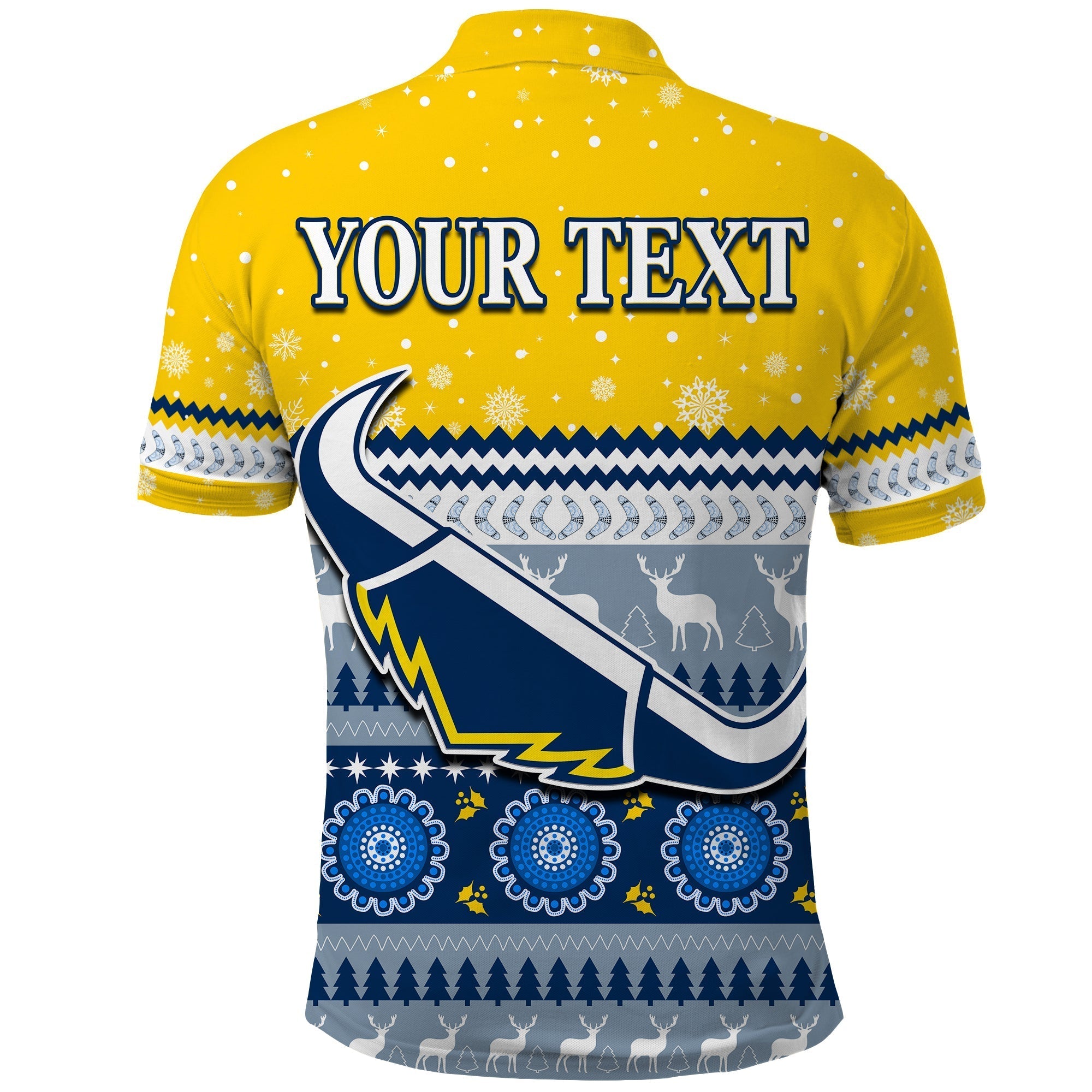 (Custom Personalised) Cowboys Aboriginal Polo Shirt Christmas North Queensland - Vibe Hoodie Shop