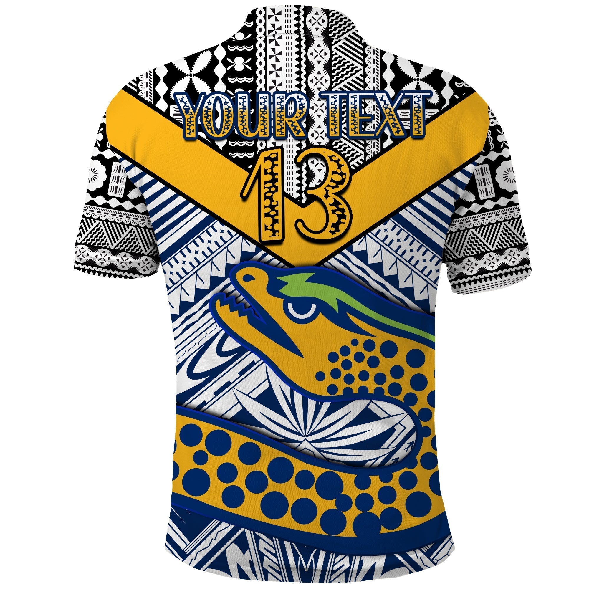 Custom Text and Number Eels Rugby Polo Shirt Polynesian Tapa Pattern Premiers - Vibe Hoodie Shop