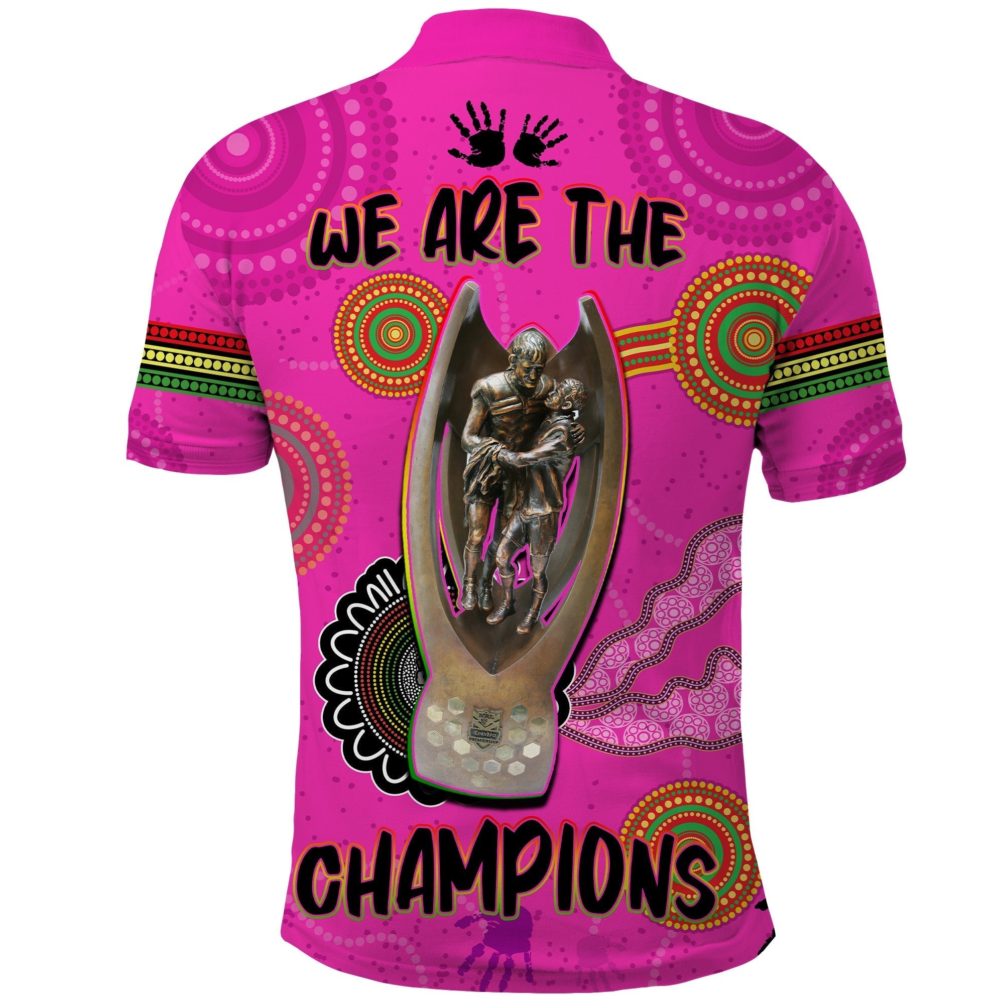 Panthers Polo Shirt Aboriginal Premiers 2022 We Are The Champions With Trophy - Vibe Hoodie Shop