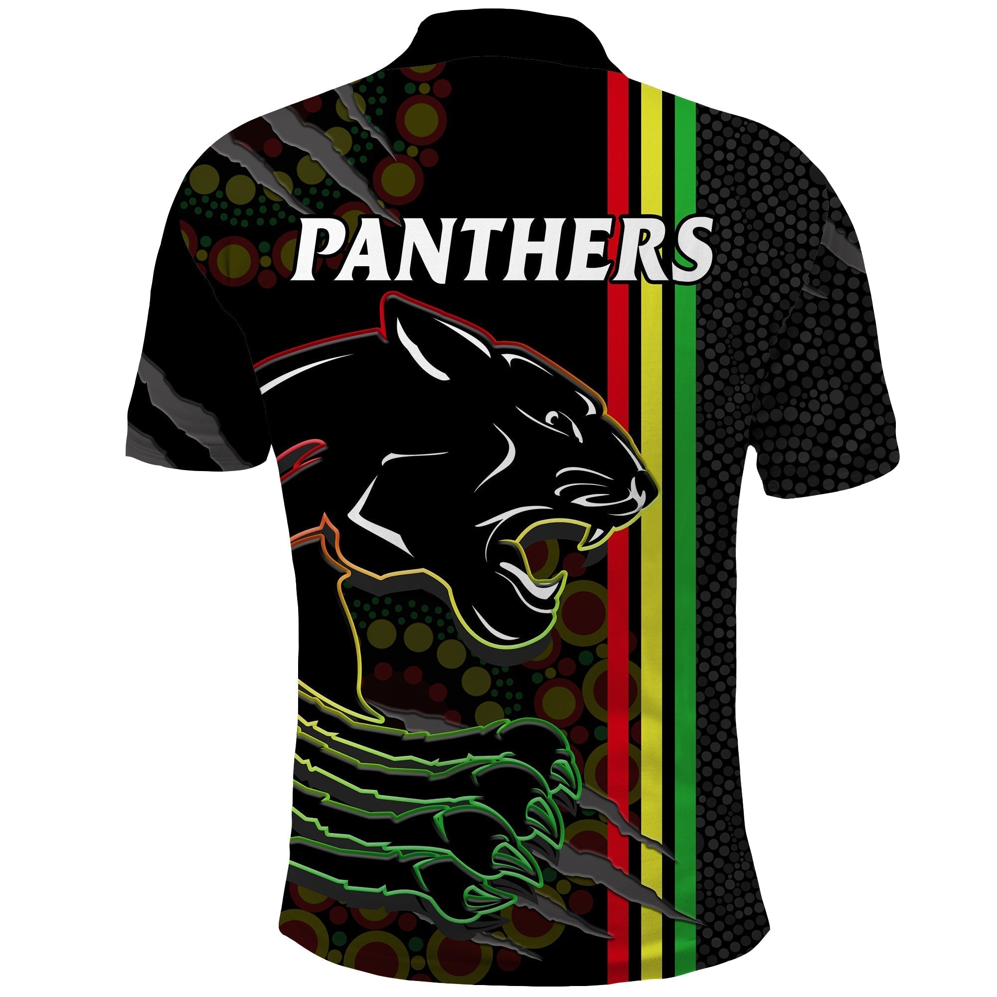 Panthers Rugby Polo Shirt The Mountain Men Aboriginal Art Dynamic - Vibe Hoodie Shop