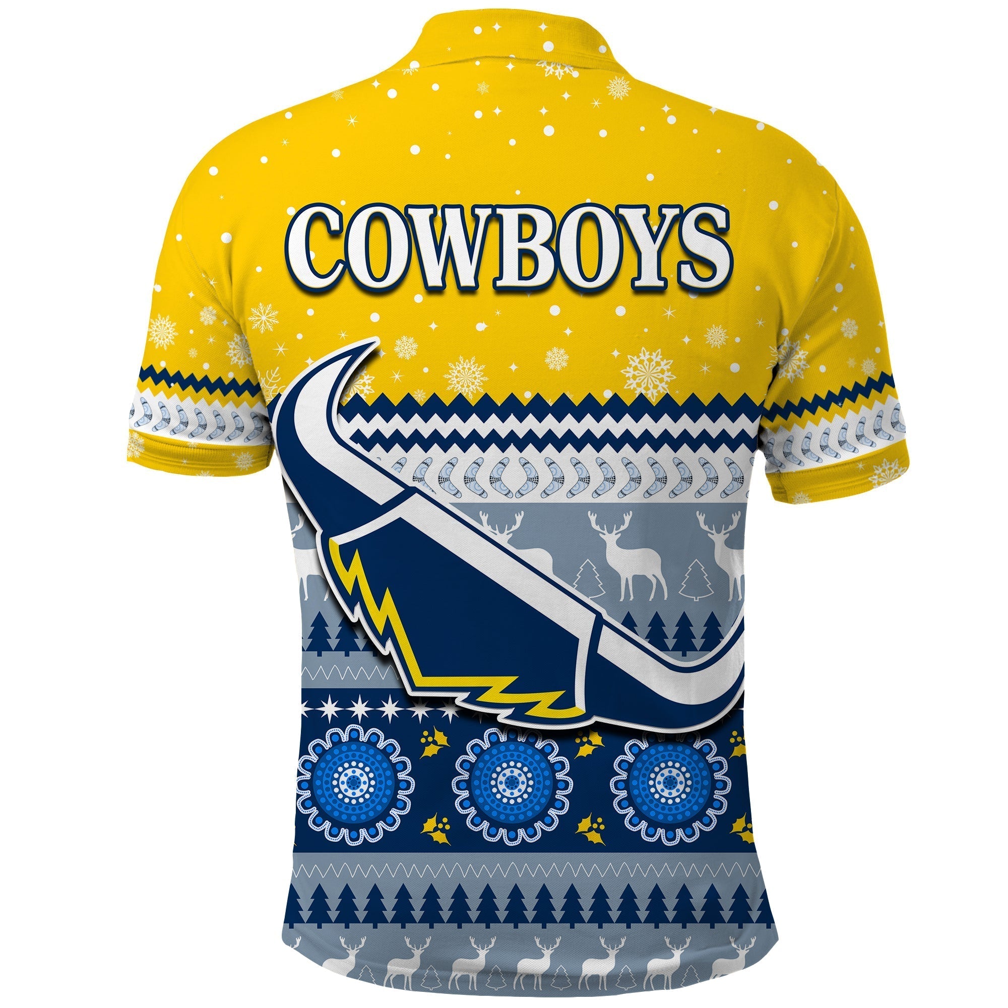 Cowboys Aboriginal Polo Shirt Christmas North Queensland - Vibe Hoodie Shop