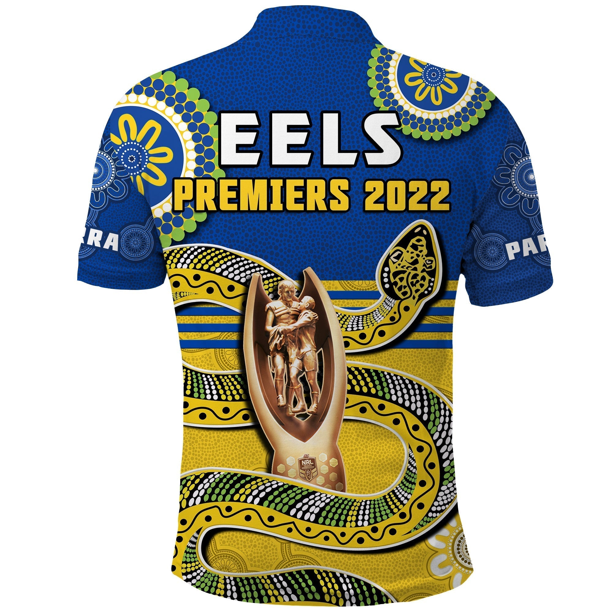 Eels Rugby Polo Shirt Parra 2022 Indigenous Proud Premiers - Vibe Hoodie Shop