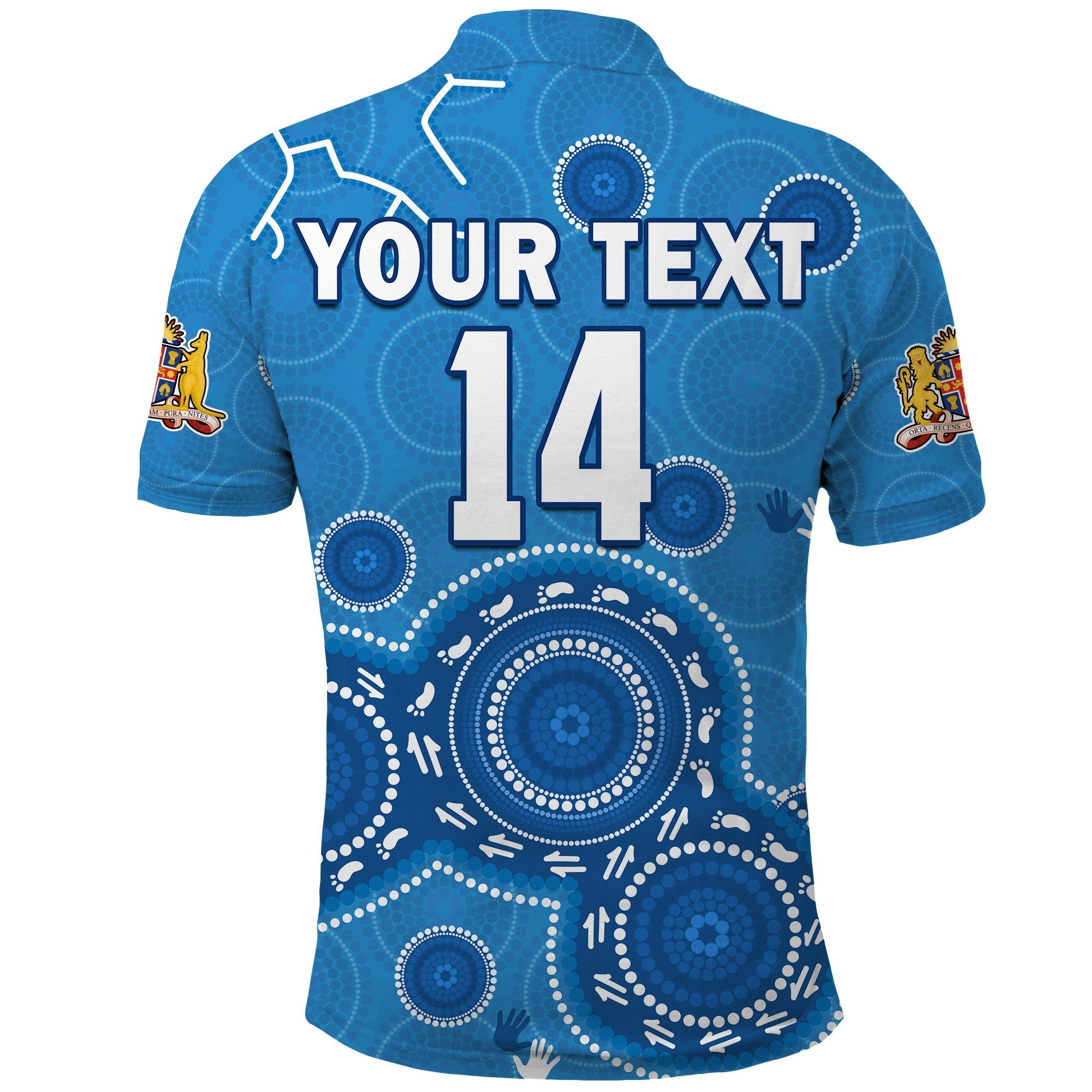(Custom Text And Number) NSW Blues Rugby Polo Shirt New South Wales Aboriginal Dot Painting Unique Version - Vibe Hoodie Shop