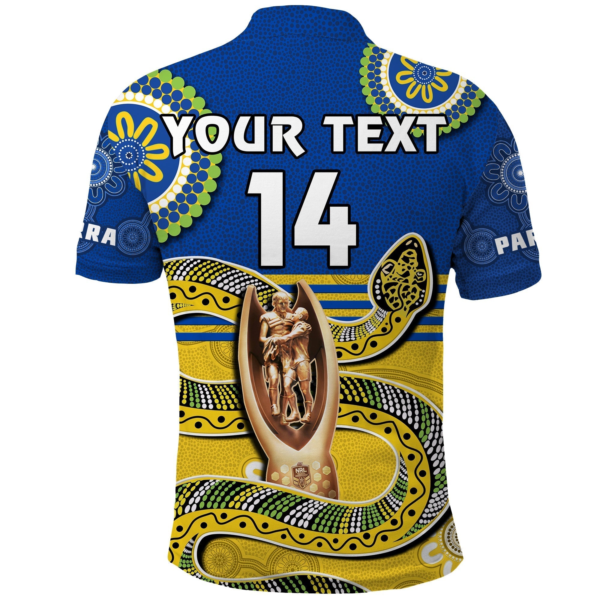 (Custom Text And Number) Eels Rugby Polo Shirt Parra 2022 Indigenous Proud Premiers - Vibe Hoodie Shop