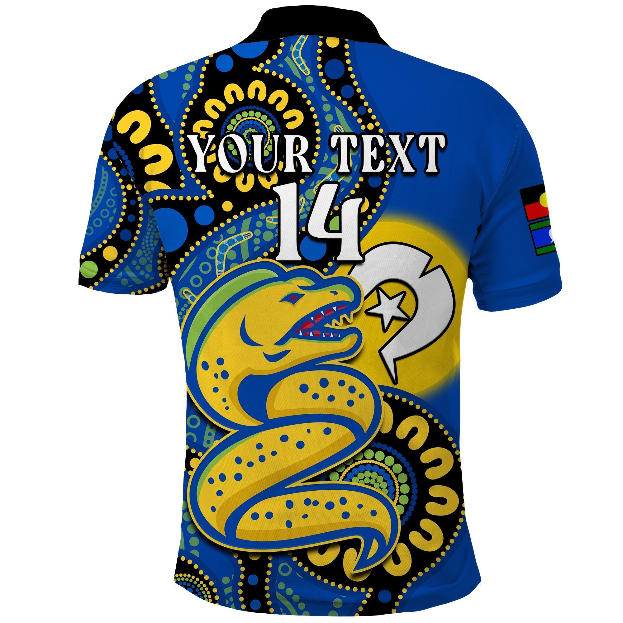(Custom Text And Number) Eels Rugby NAIDOC 2023 Polo Shirt For Our Elders Aboriginal - Vibe Hoodie Shop