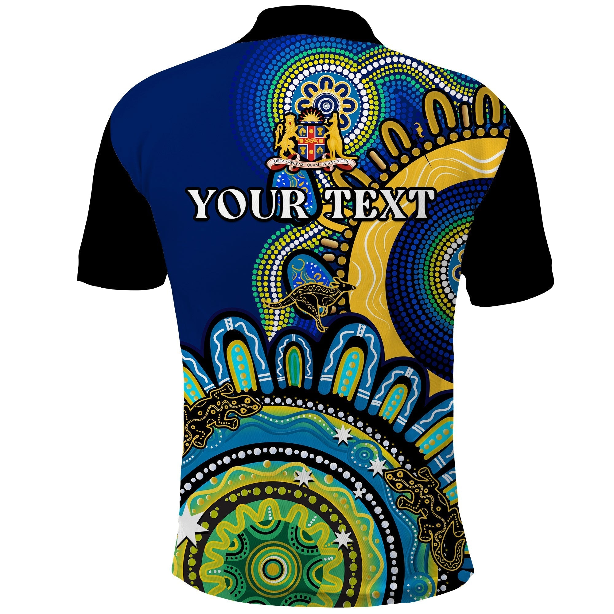 (Custom Personalised) New South Wales State Polo Shirt NSW Australian Indigenous Art - Vibe Hoodie Shop