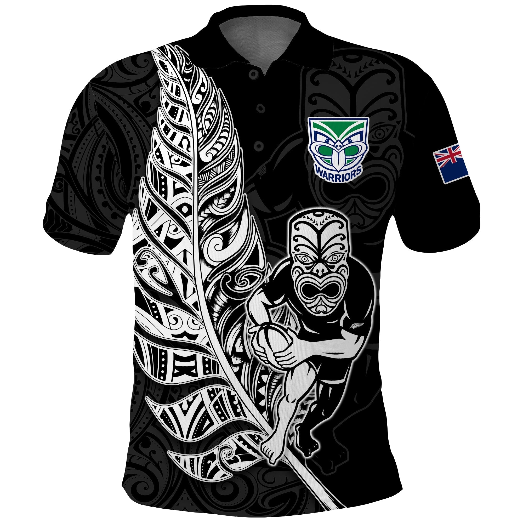 custom-text-and-number-new-zealand-tiki-rugby-polo-shirt-nz-warriors-fern-maori-style