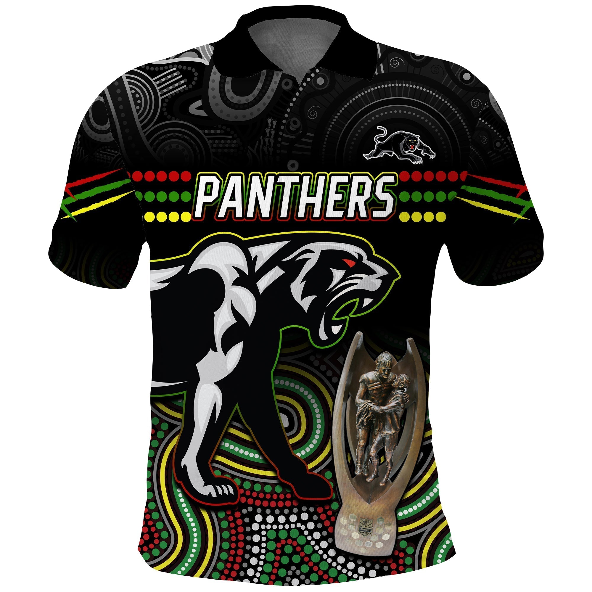 Panthers Rugby Polo Shirt Premiers 2022 Back to Back Champions - Vibe Hoodie Shop