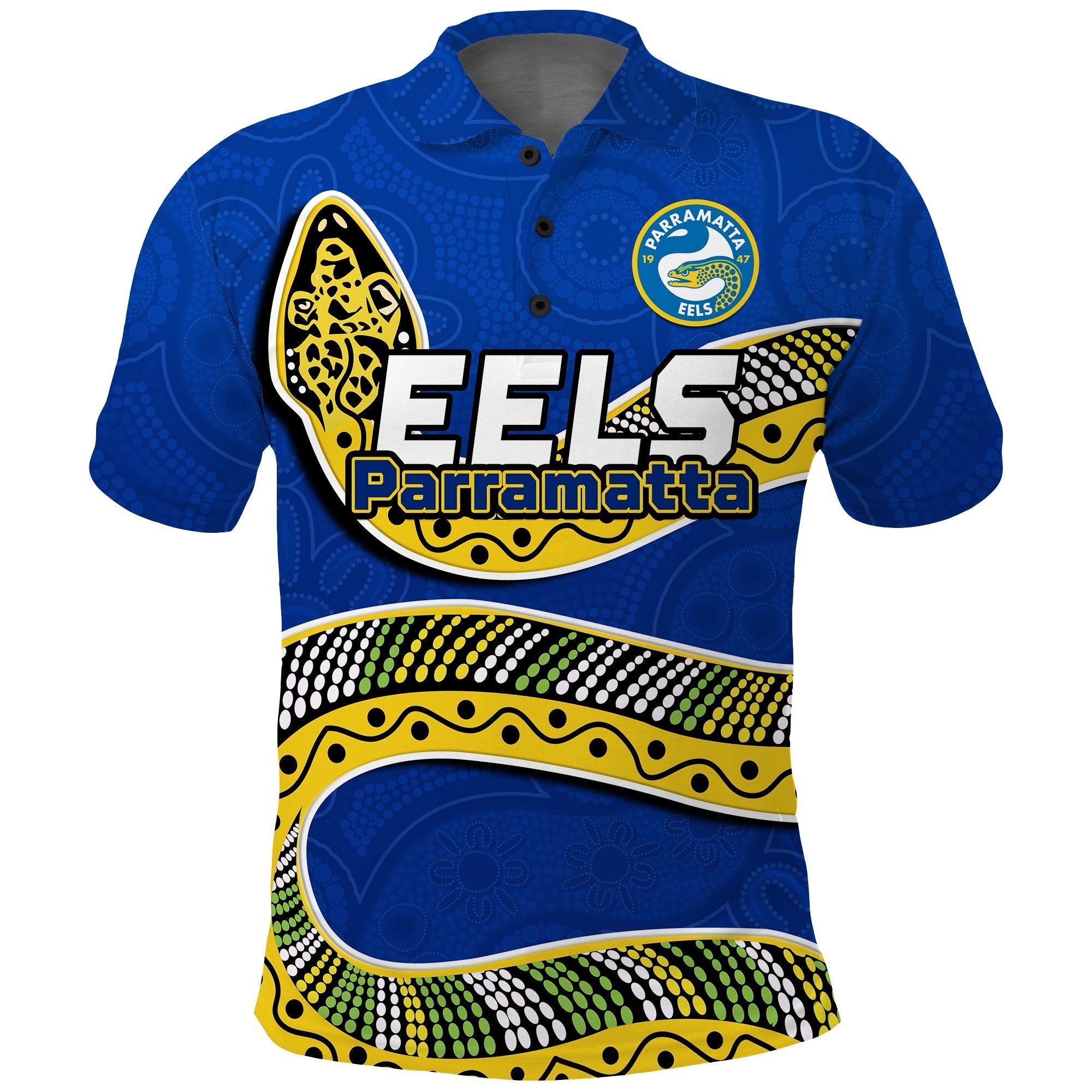 Eels Rugby Polo Shirt Aboriginal Art Simple Style - Vibe Hoodie Shop