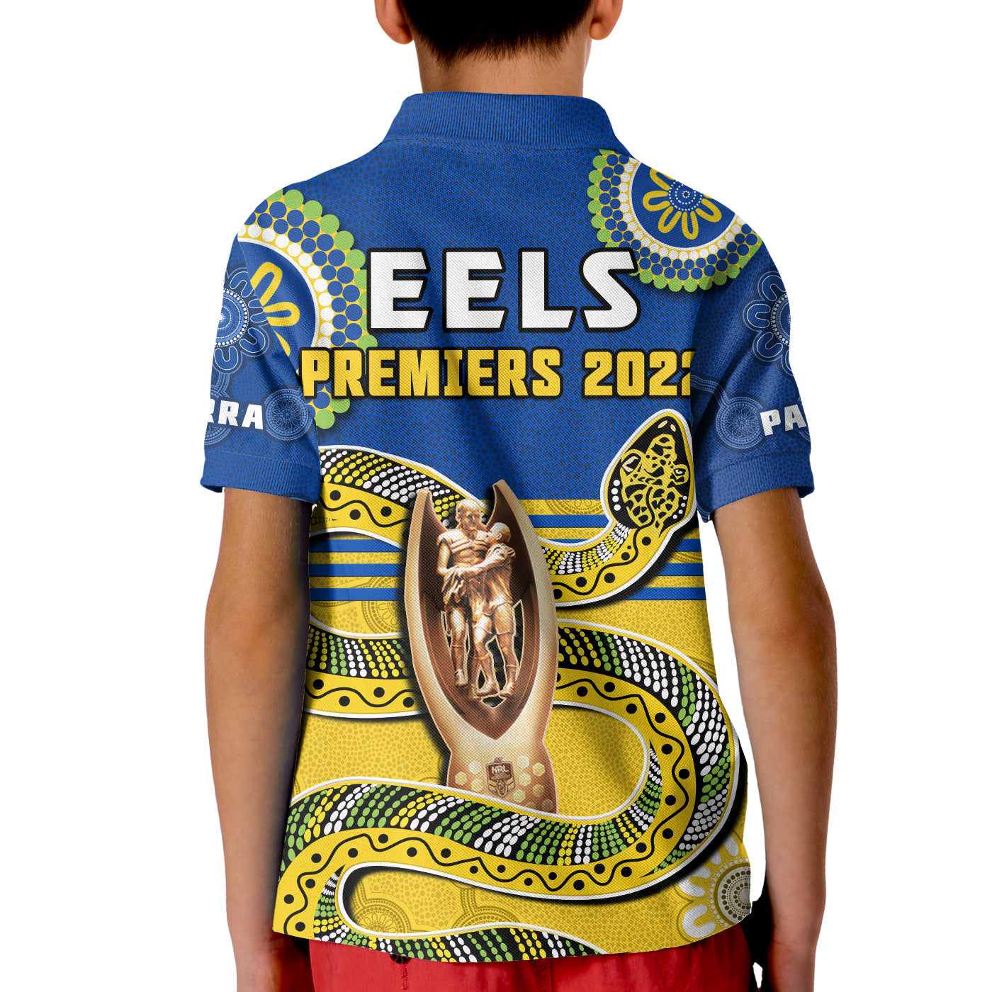 Eels Rugby Polo Shirt Parra 2022 Indigenous Proud Premiers - Vibe Hoodie Shop
