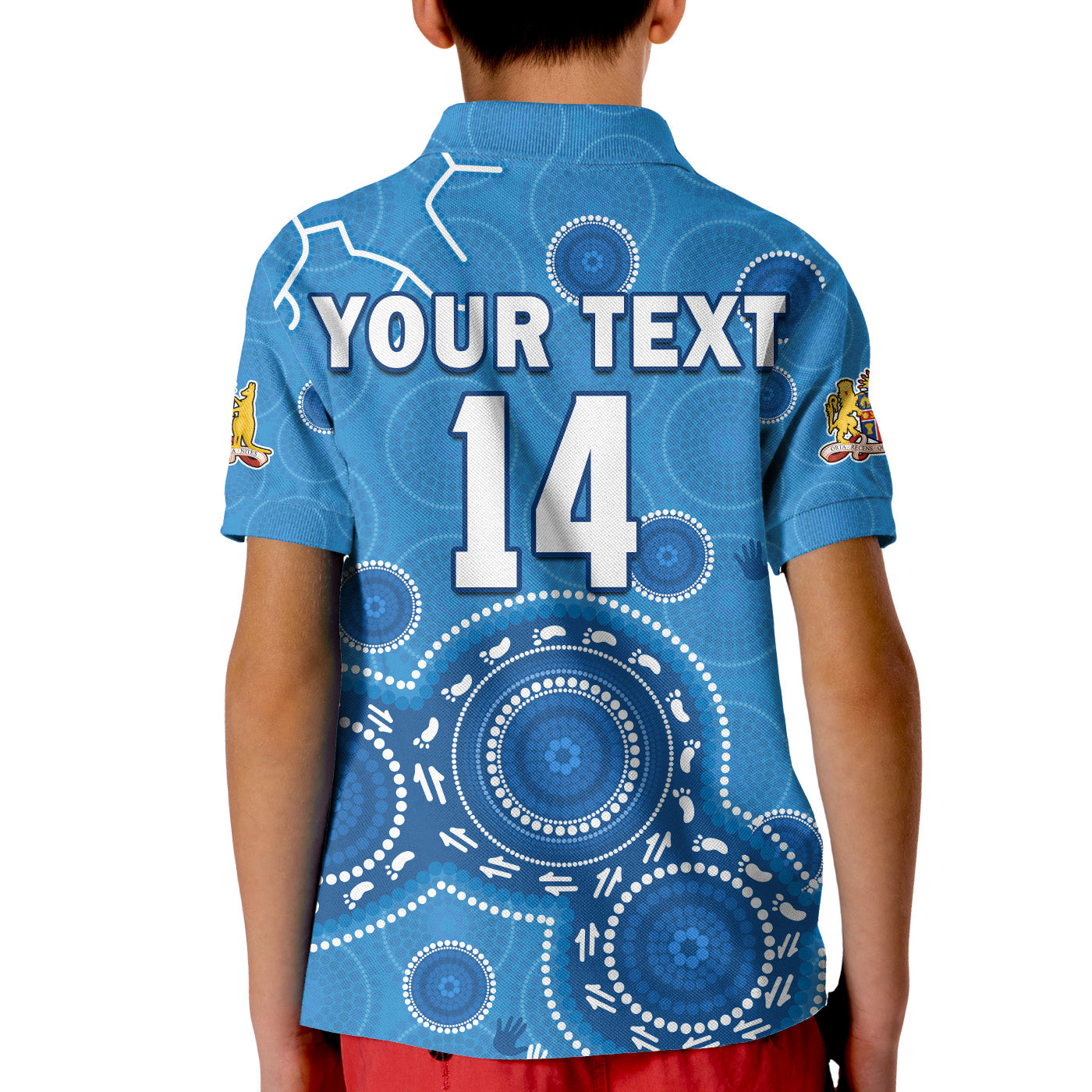 (Custom Text And Number) NSW Blues Rugby Polo Shirt New South Wales Aboriginal Dot Painting Unique Version - Vibe Hoodie Shop
