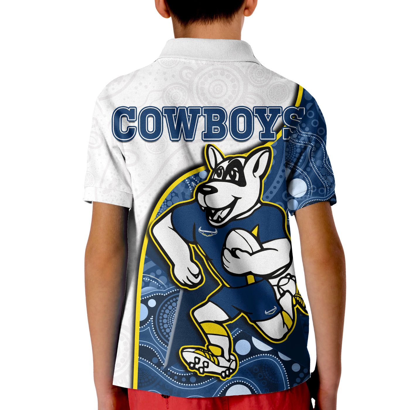 Cowboys Rugby Polo Shirt Macost Indigenous Pattern 2022 Premiers - Vibe Hoodie Shop