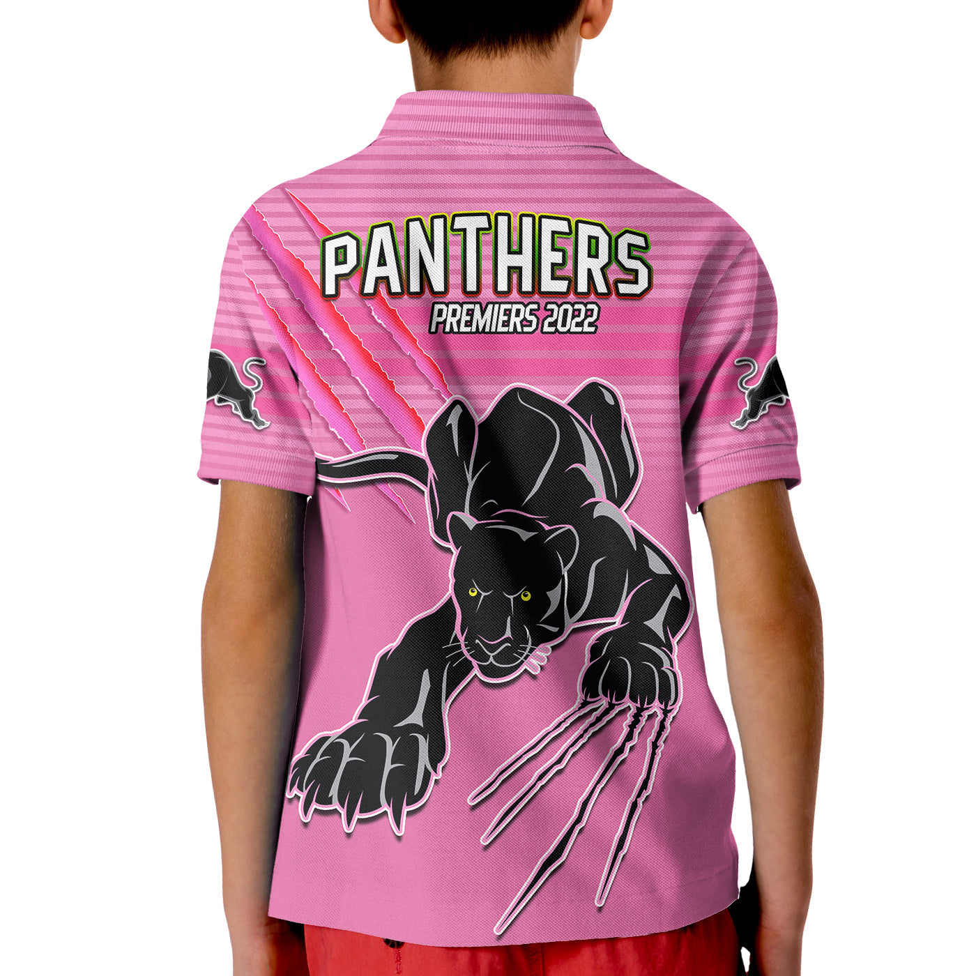 Panthers Proud Polo Shirt Back to Back Premiers 2022 Version Pink - Vibe Hoodie Shop