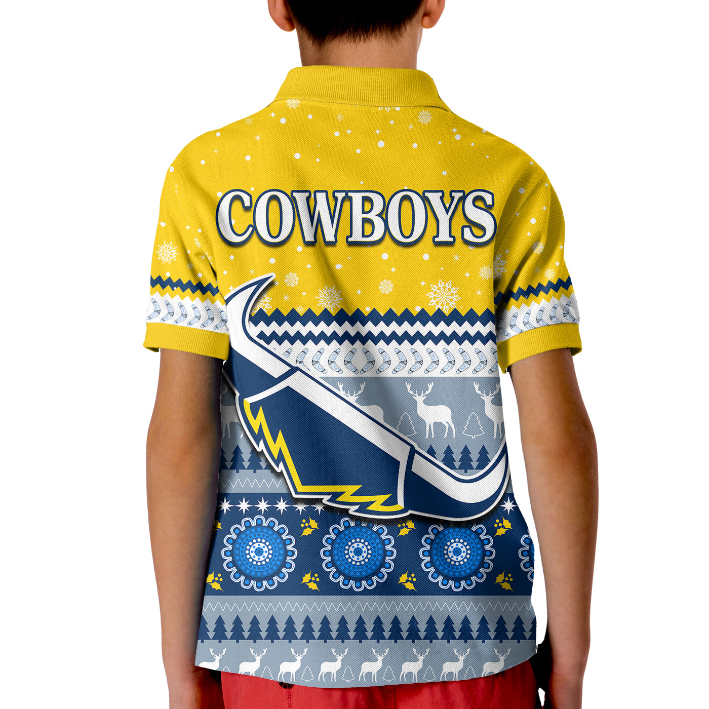 Cowboys Aboriginal Polo Shirt Christmas North Queensland - Vibe Hoodie Shop