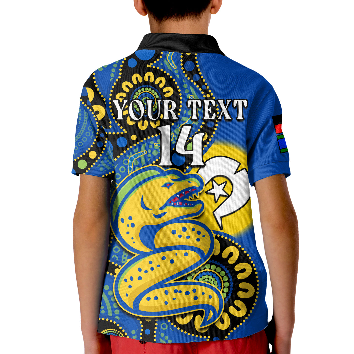 (Custom Text And Number) Eels Rugby NAIDOC 2023 Polo Shirt For Our Elders Aboriginal - Vibe Hoodie Shop