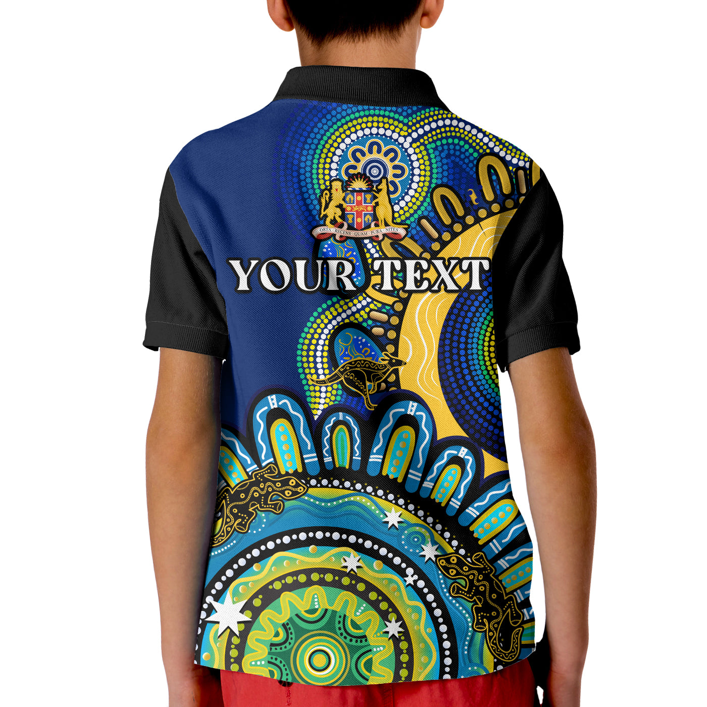 (Custom Personalised) New South Wales State Polo Shirt NSW Australian Indigenous Art - Vibe Hoodie Shop