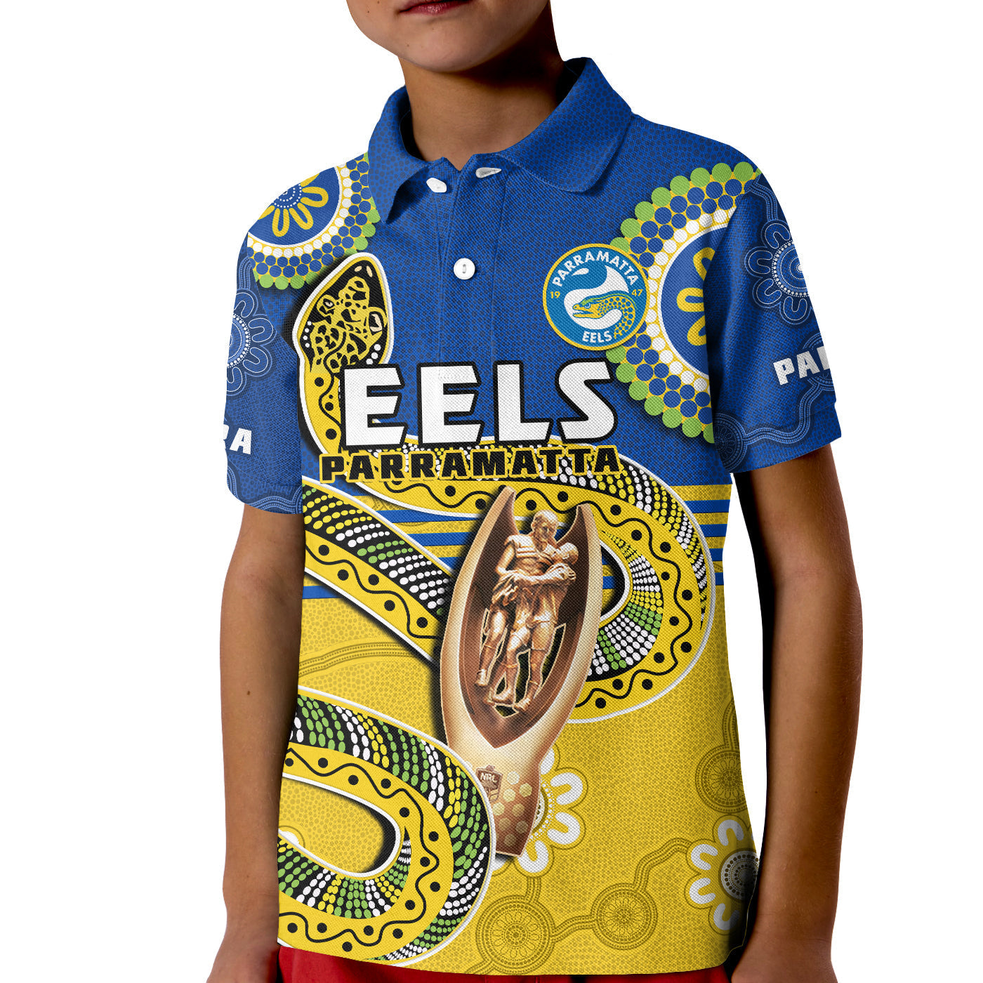 Eels Rugby Polo Shirt Parra 2022 Indigenous Proud Premiers - Vibe Hoodie Shop
