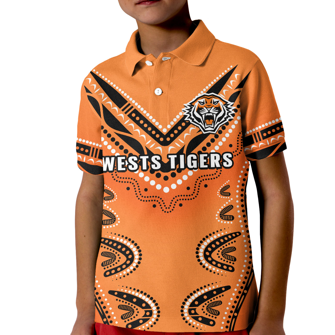 custom-text-and-number-wests-tigers-polo-shirt-kid-indigenous-original-style