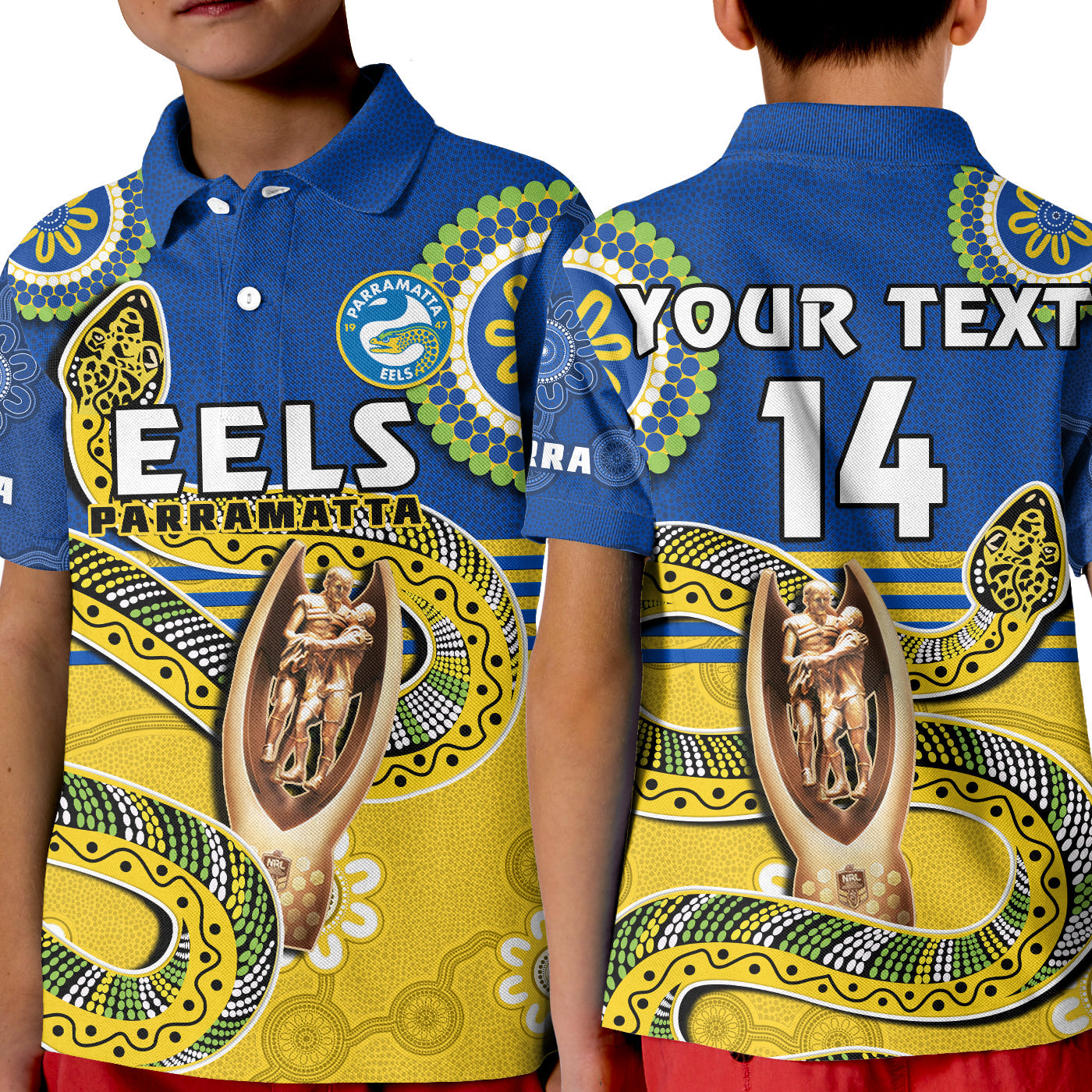 (Custom Text And Number) Eels Rugby Polo Shirt Parra 2022 Indigenous Proud Premiers - Vibe Hoodie Shop