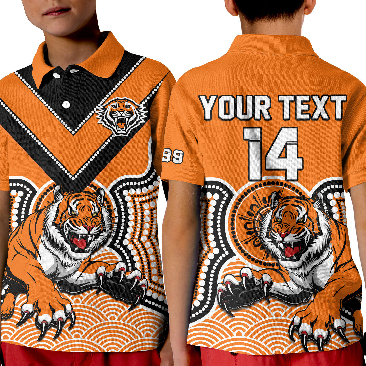 custom-text-and-number-wests-tigers-polo-shirt-kid-indigenous-artsy