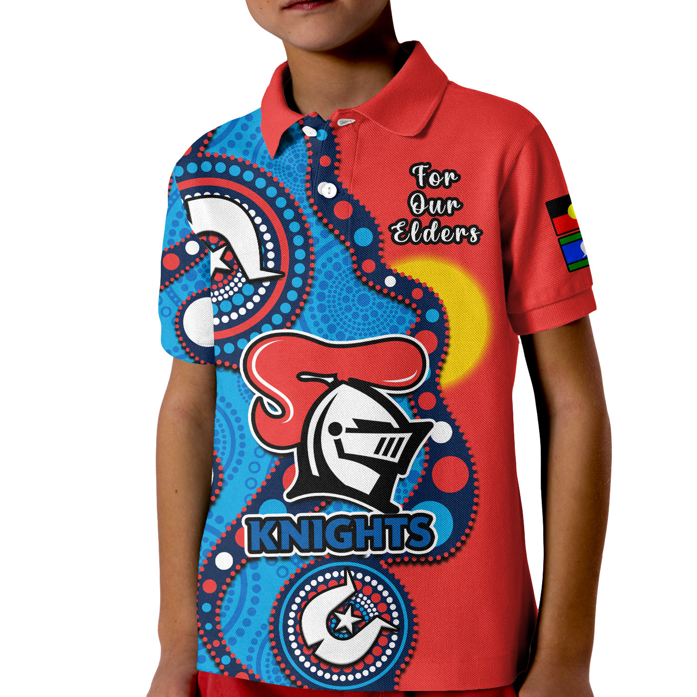Knights Rugby NAIDOC 2023 Polo Shirt Indigenous For Our Elders - Vibe Hoodie Shop