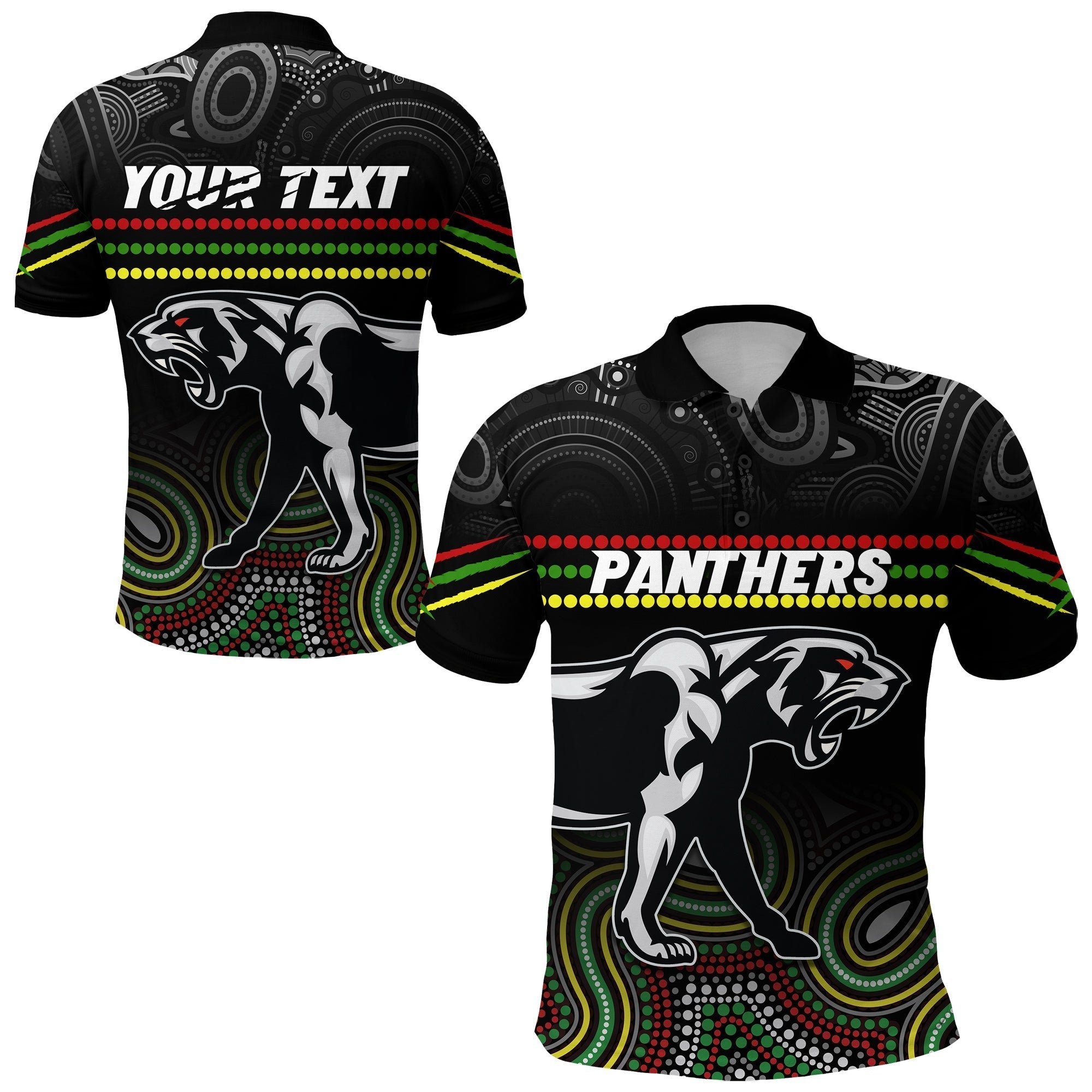 (Custom Personalised) Panthers Indigenous Polo Shirt Premiers Penrith Champion - Vibe Hoodie Shop